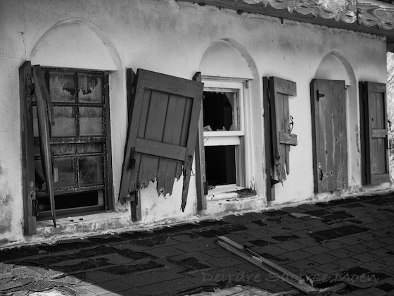 House in the Plymouth exclusion zone, Montserrat