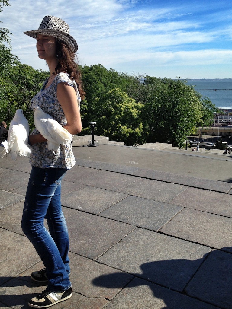 Bird Lady on Potemkin Steps