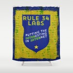 Rule 34 Labs shower curtain