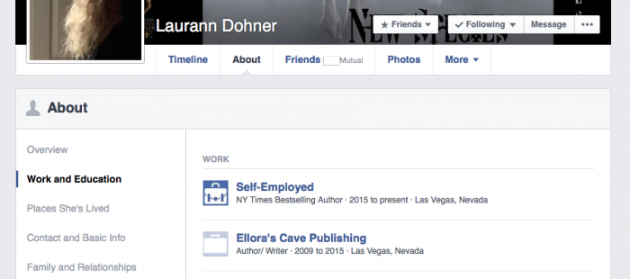 Laurann Dohner • Ellora’s Cave is her Former Employer